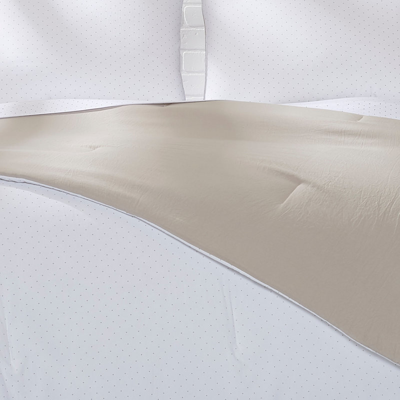 Polyester Dots Comforter, King, Taupe