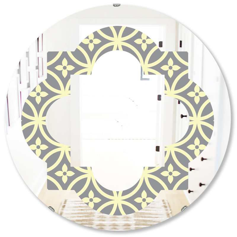 Miroir mural éclectique Quatrefoil, H 31,5 po x l po