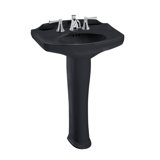 Dartmouth 21" Tall Vitreous China Oval Pedestal Bathroom Sink with Overflow