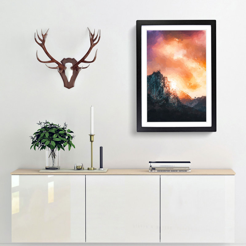 Mountains in Morocco in Abstract - Picture Frame Graphic Art Print, Black Framed, 87cm H x 62cm W x 2cm D