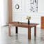 Table de salle à manger extensible rectangulaire, table de cuisine extensible moderne avec 2 abattants, finition noyer, table de salle à manger peu encombrante pour petite et grande famille, salle à manger et salon
