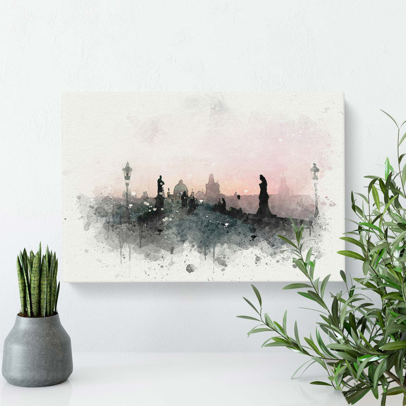 Charles Bridge In Prague - Wrapped Canvas Print, 91.4 cm H x 61 cm W