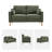 59.8'' W Modern Upholstery Loveseat Boucle-219439738