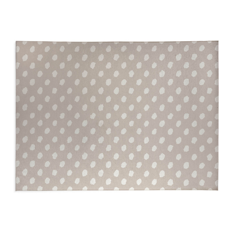 Tapis de bureau léger Grunge Dot, L 3 pi x L 2 pi, Taupe