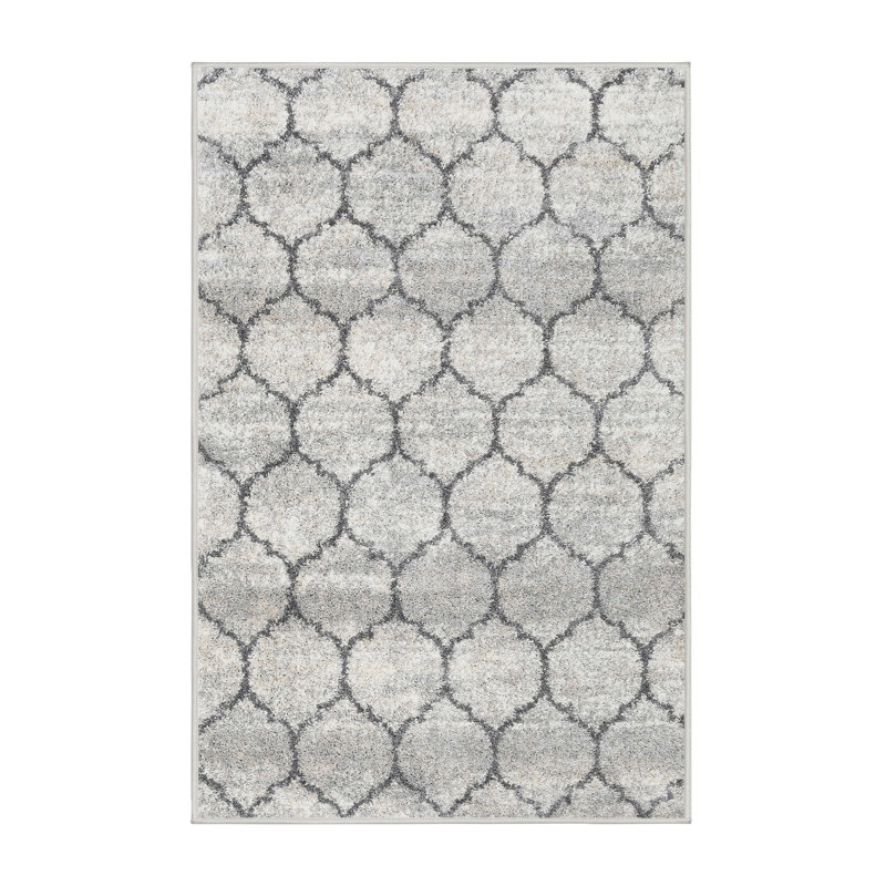 Tapis zone gris clair contemporaine, Rectangle 7 pi x 10 pi