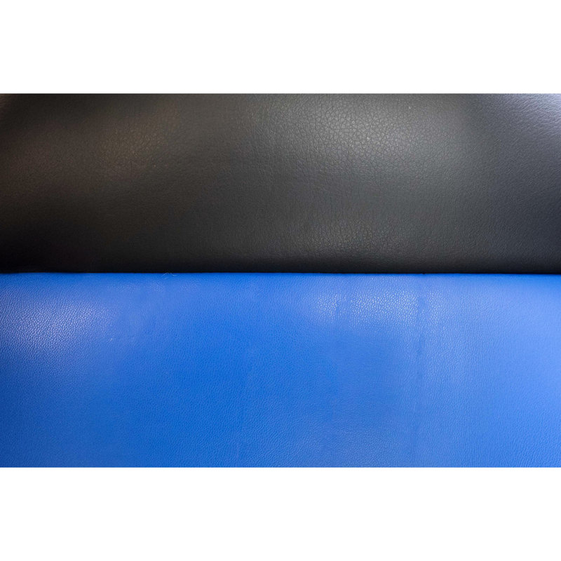 Gaming Office Chair Faux Leather 1Pc Chairs Casters Plush Padded Chair W Arms Comfortable Modern Stylish, Black/Blue