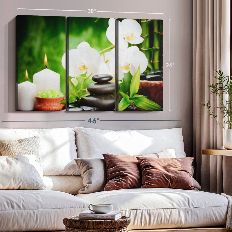 Nature " Spa " 3 - Pieces, 38" H x 24" W