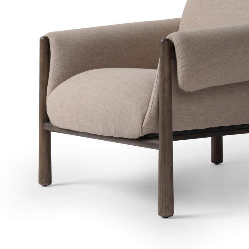 Olia Armchair, Alcala Taupe Polyester Blend