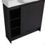Meuble-lavabo autoportant de 30 po avec lavabo en céramique blanche et porte à fermeture en douceur, chêne foncé, contreplaqué, emballage KD-131993107