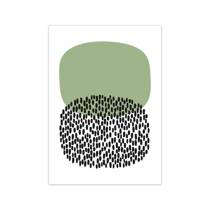 Green And Black Abstract Original - Print, No Frame, 30cm H x 21cm W x 1cm D