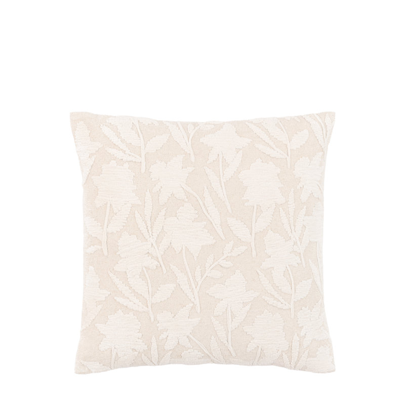 Floral Beige Square Cushion
