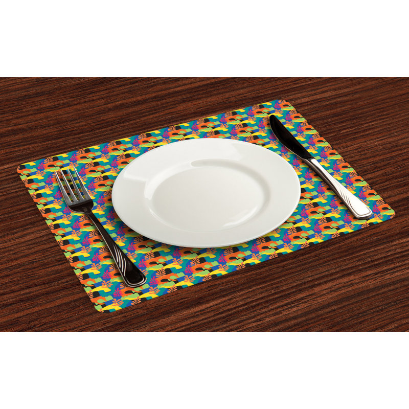 Polyester Abstract Rectangle Placemat