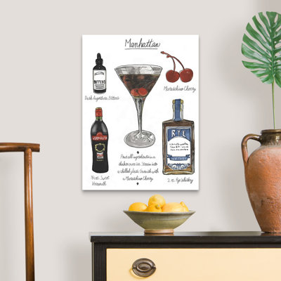 «Classic Cocktail - Manhattan» par Naomi McCavitt, impression sur toile