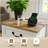 Farmhouse Nightstand With Charging Station, 3 Drawers Wood End Table For Bedroom, Rustic Entryway Table With Smiling Handle And USB Ports & Type-C （SET OF 2)-779950363