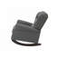 Chaise berçante Fabien en tissu gris