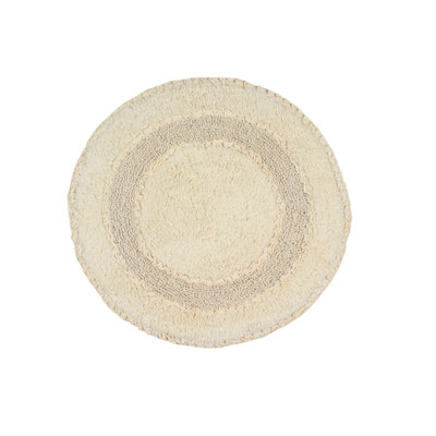 Plush Cotton Round shape bath Rug
