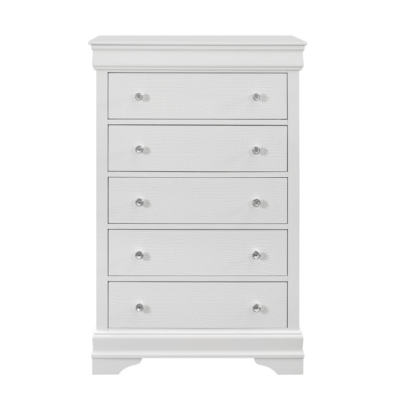 Commode en crocodile Shaker, Blanc