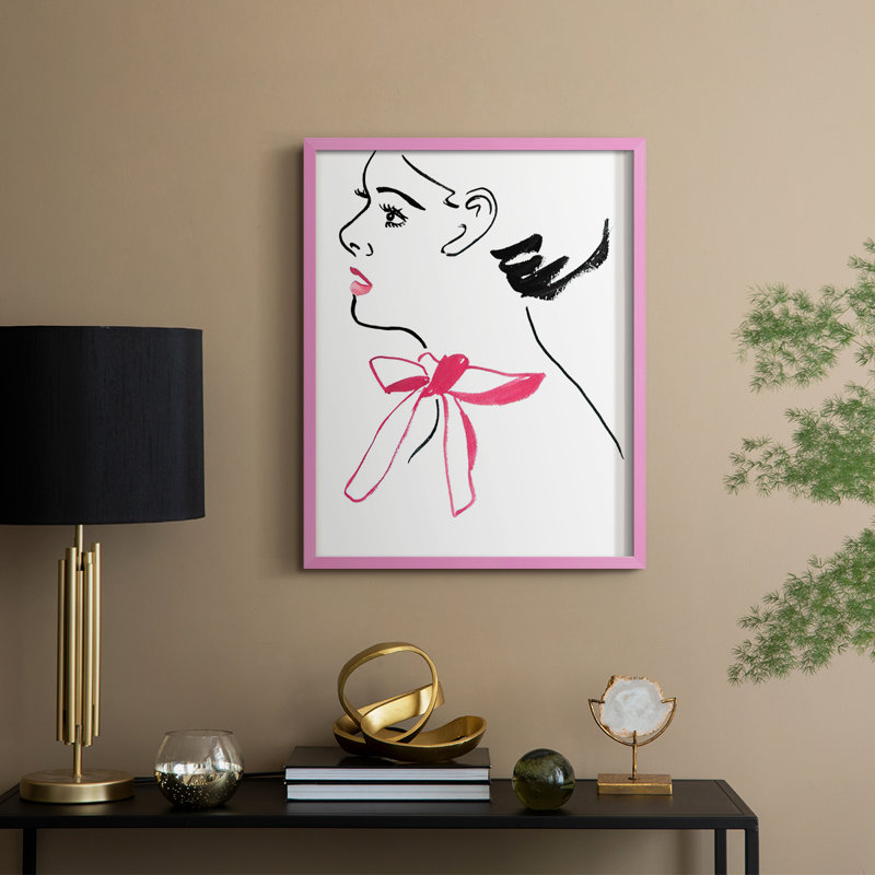 BlossomI Framed Print - Solid Wood, 21" H x 17" W, Pink