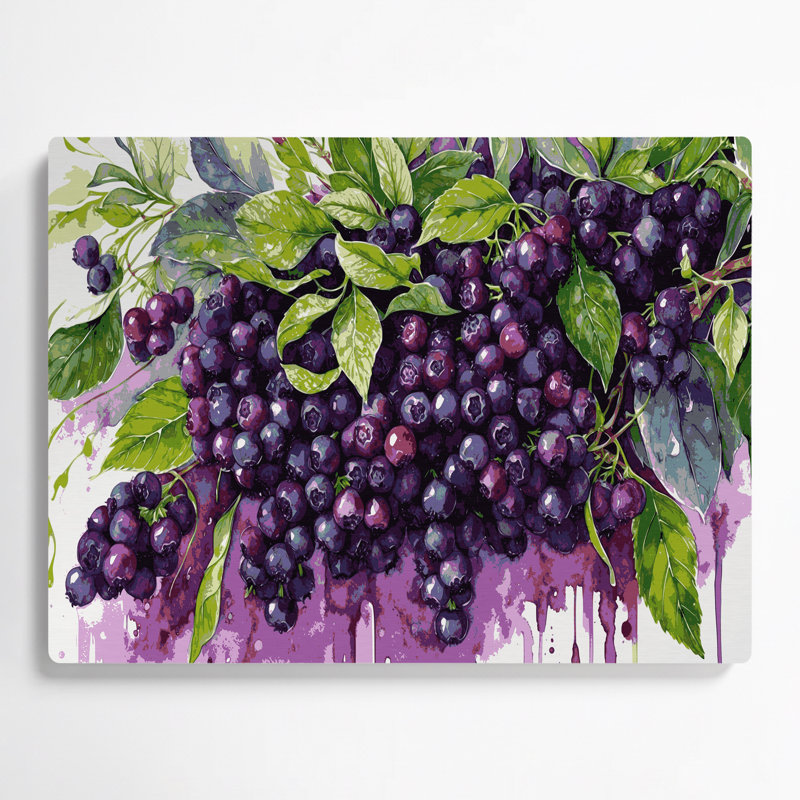 Art mural en métal «Fruit Marionberry», H 20 po x l 30 po