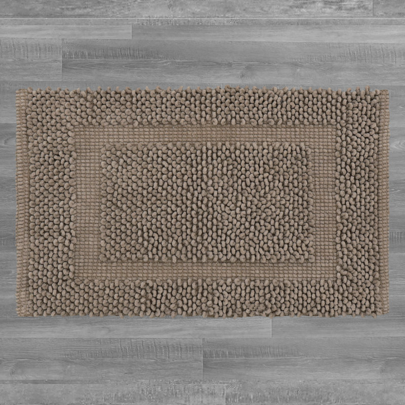 Payten Classic Cotton Bath Mat, Single - 20"W x 32"L, Cappuccino