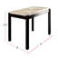 Table de salle à manger transitionnelle en noyer foncé avec plateau en marbre véritable ivoire et table rectangulaire