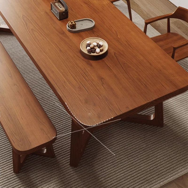 Ensemble de table de salle à manger en bois massif de style américain, H 29,5 po x L 70,8 po x l 31,4 po