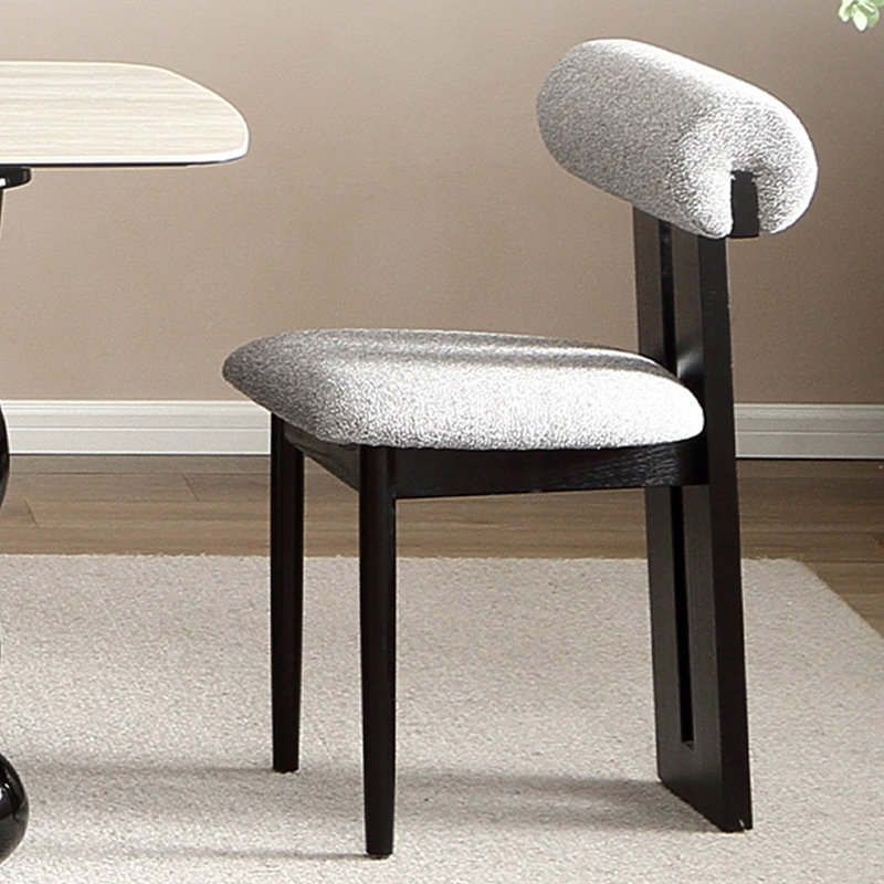 Chaises de salle à manger simples et confortables en velours d'agneau