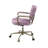 Siecross Pink Top Grain Leather Office Chair