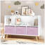 Armoire de rangement pour enfants avec tiroirs en tissu pliables - Bibliothèque et organisateur de jouets, conception moderne-993758480