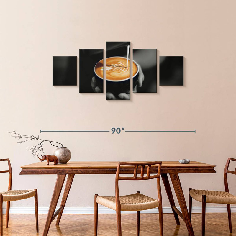 Café au lait Barista, H 34 po x l 74 po