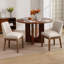 Chaises de salle à manger rembourrées modernes avec pieds en bois massif de style campagnard sans accoudoirs pour salle à manger (ensemble de 2)-549913276-549913279-549913274