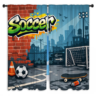 Rideaux de fenêtre Urban Soccer