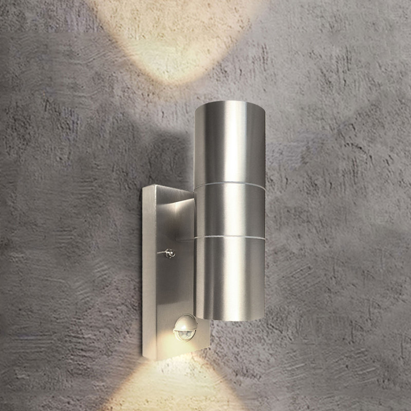2 - Bulb Outdoor Sconce, Silver