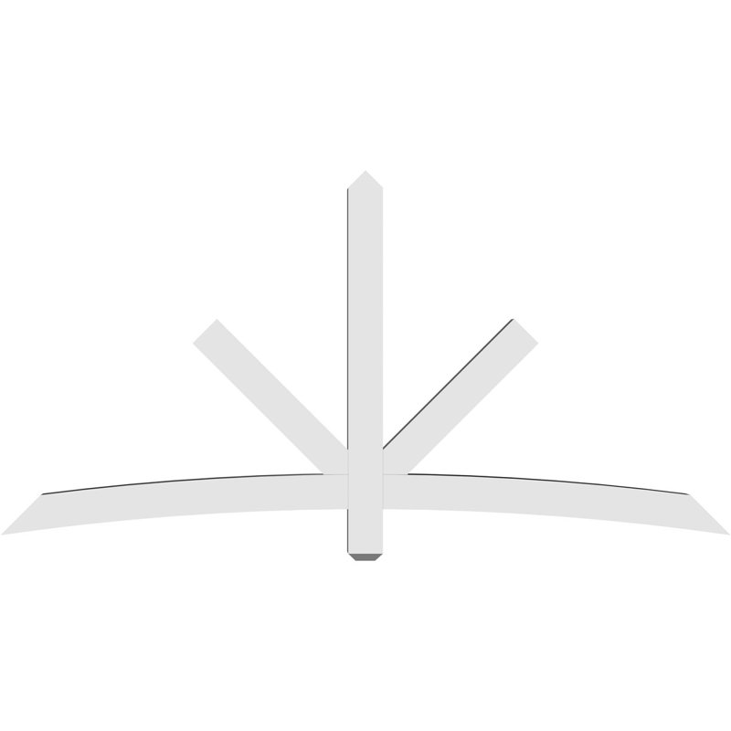 Support de pignon Alberta Alberta, H 42 po x l 84 po (pas: 12/12), P 4 po x F 4 po, PVC