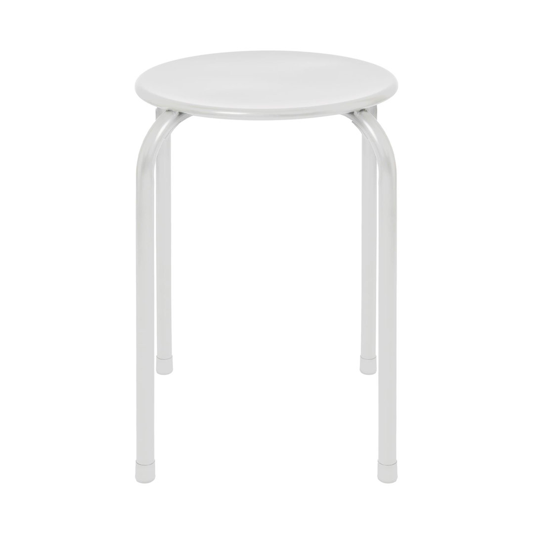 Harbour Housewares White Matt Metal Stacking Stool - Image 3