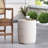 Fluted Concrete End Table - Lightweight, 15"x15"x18.5", Antique White, No Assembly, Easy To Use White Side 15.36x15.36x18.9, Simple Setup