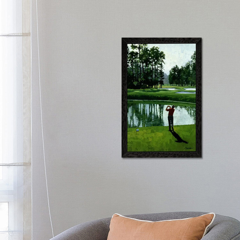 Golf Course 9 1 Piece Wall Art on Canvas, 66.04 cm H x 45.72 cm W, Black Framed