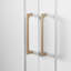 Armoire de salle de bain autoportante de 72,2 po de hauteur avec 3 tiroirs (cloisonnés, standard, profond), tablette réglable, style moderne et élégant, portes à fermeture douce, panneaux de fibres à densité moyenne, poignées en acier-485574997