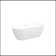 67'' Glossy Acrylic Freestanding Soaking Bathtub With Classic Slotted Overflow And Toe-Tap Drain In Chrome