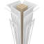 Colonne carrée de style missionnaire non effilée Craftsman-70911851