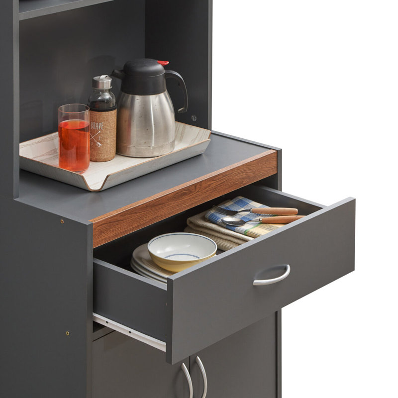 Dining Cabinet, Gray/Oak