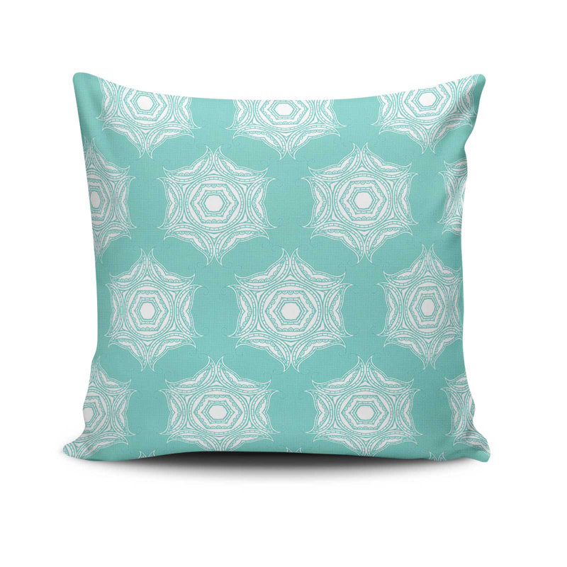 Ceddrick Decorative Cushion, 17.0 x 17.0 Inches, 50% Cotton / 50% Polyester, Machine Washable, Ironable, Silicone Filling, Concealed Zip Closure | Soft & Stylish Throw Pillow for Living Room, Bedroom, & Office Décor