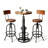 Gatti 2 - Person Pine Solid Wood Top Four Leg Base Dining Set-122664963