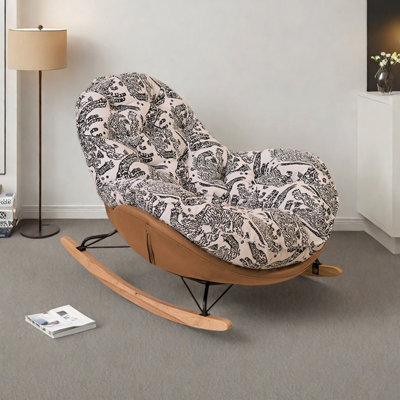 Chaise berçante ergonomique en chenille