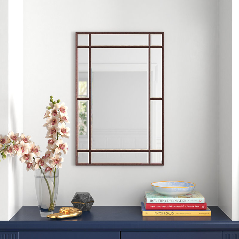 Miroir décoratif biseauté Adinel, Bronze, H 30 po x l 20 po