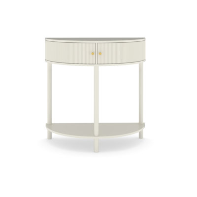 Modern 31.5" Fluted Semi-Circle Narrow Console Table