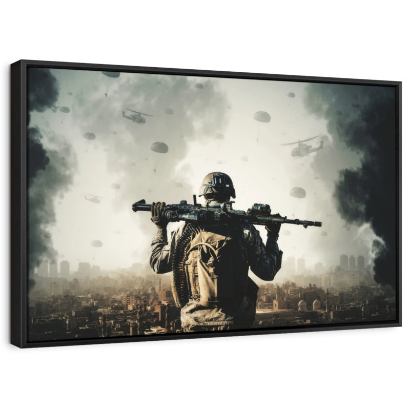 Militaire "Art militaire de zone de guerre", H 9 po x l 13 po