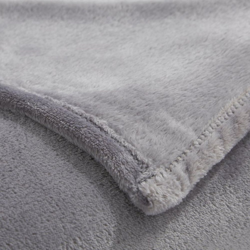 Couverture toutes saisons en microfibre légère ultra douce - simple , Gris acier, Grand