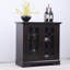 Buffet l 33,47 po x P 15,56 po x H 33,79 po avec porte vitrée, tablette réglable à 3 positions, rouge foncé