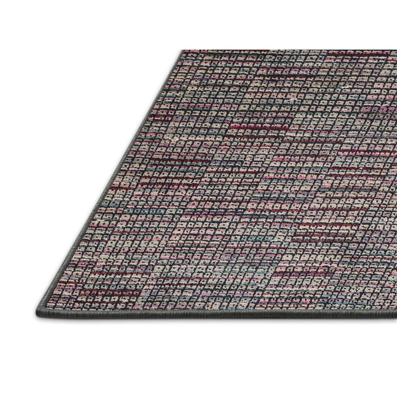Tapis décoratif multicolore à motif abstrait, Rectangle 8 pi x 10 pi